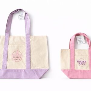 Trader Joe’s Canvas x1 Large and x1 mini Tote Bag combination